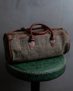 "Harris Tweed" Herringbone wave boston bag