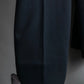 "CHANEL" 100% wool belted wide straight slacks