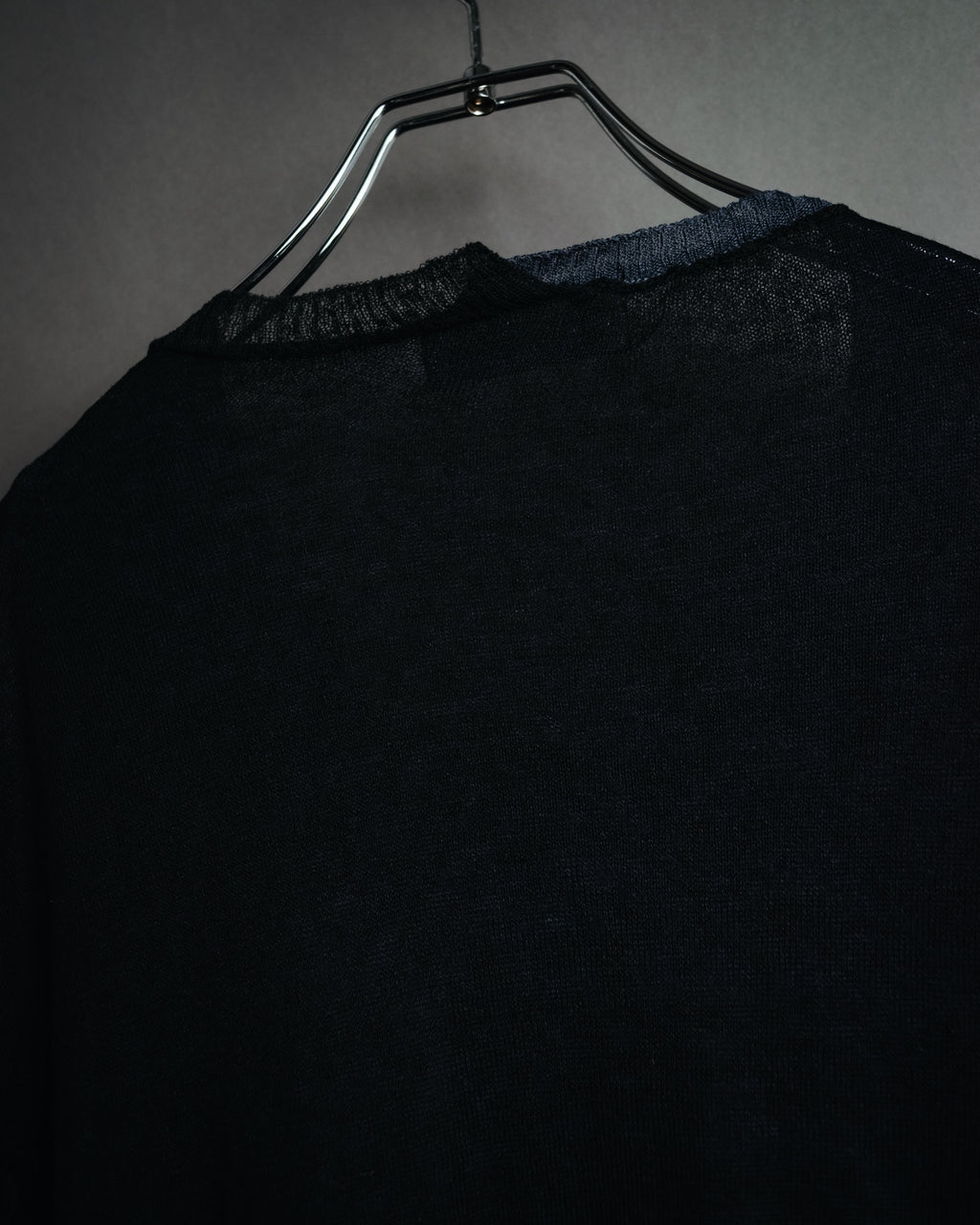 "Yohji Yamamoto POUR HOMME" 24SS layered sheer knit pullover