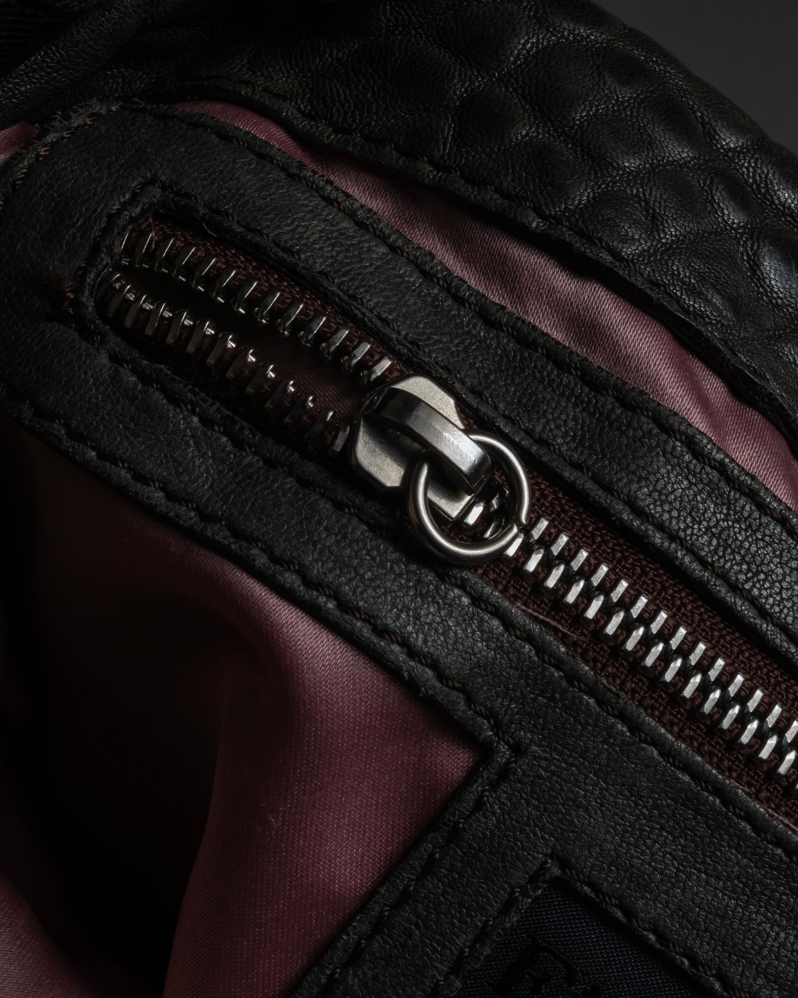 "FALORNI" Braided leather dome boston bag