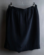 "CELINE" Gathered design mid-length silk skirt