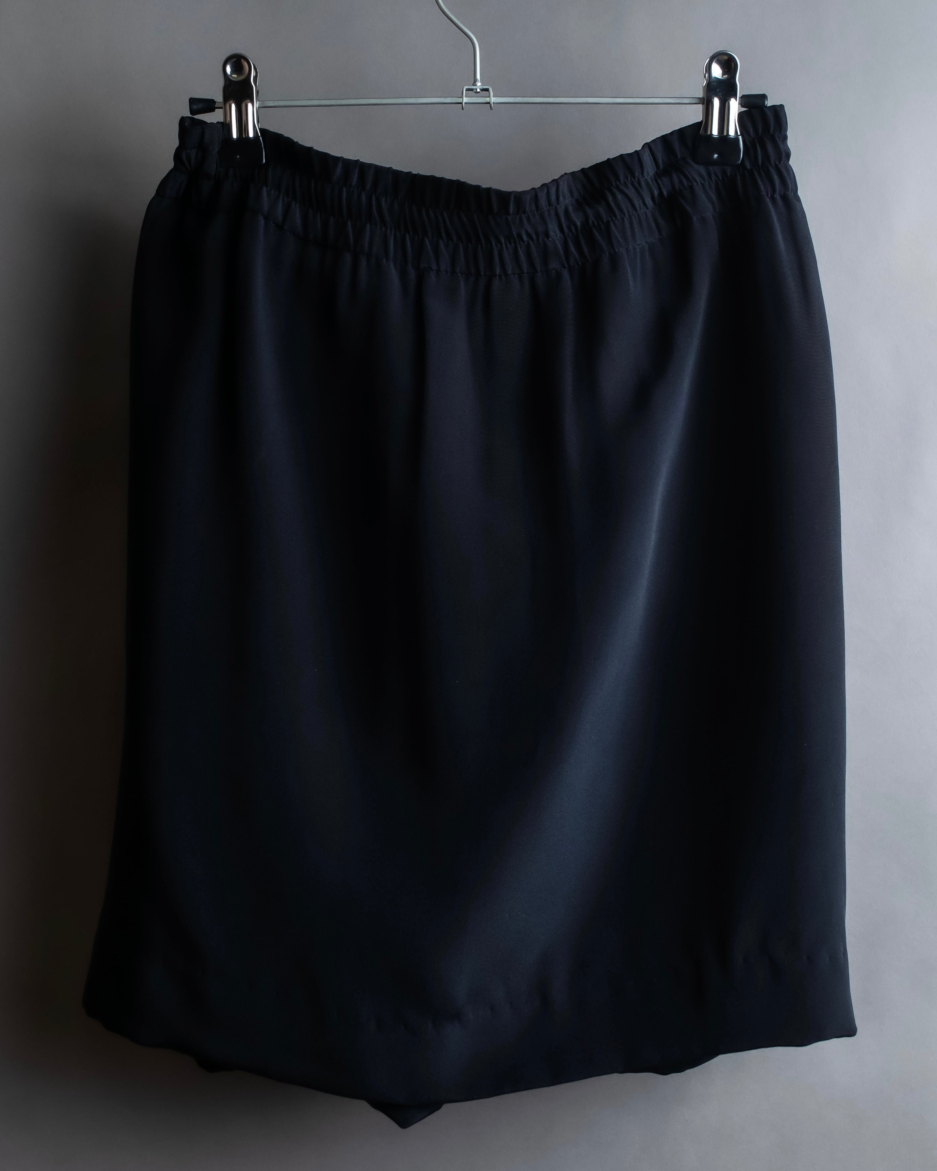 "CELINE" Gathered design mid-length silk skirt