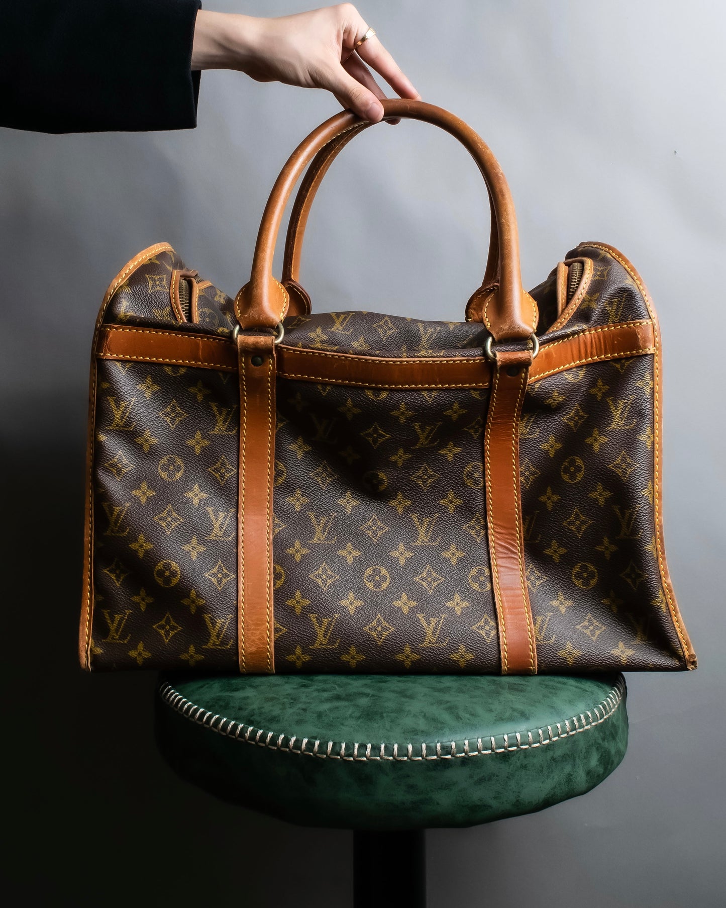 "LOUIS VUITTON" Monogram pattern pet carrier Boston bag