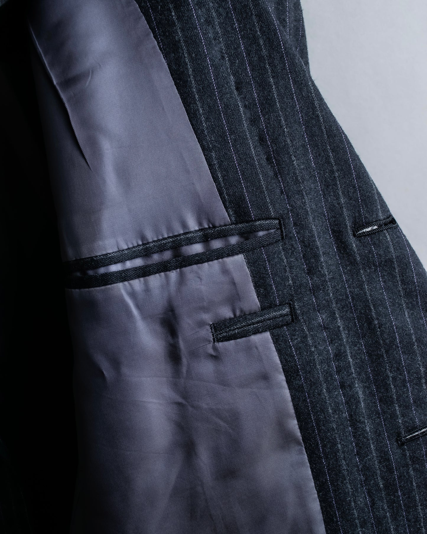 "POLO Ralph Lauren" Notch lapel tailored jacket & two-pleat slacks striped set up