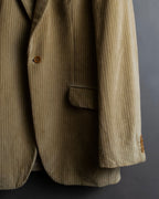 "Vintage brushed peak lapel 1 button tailored jacket"