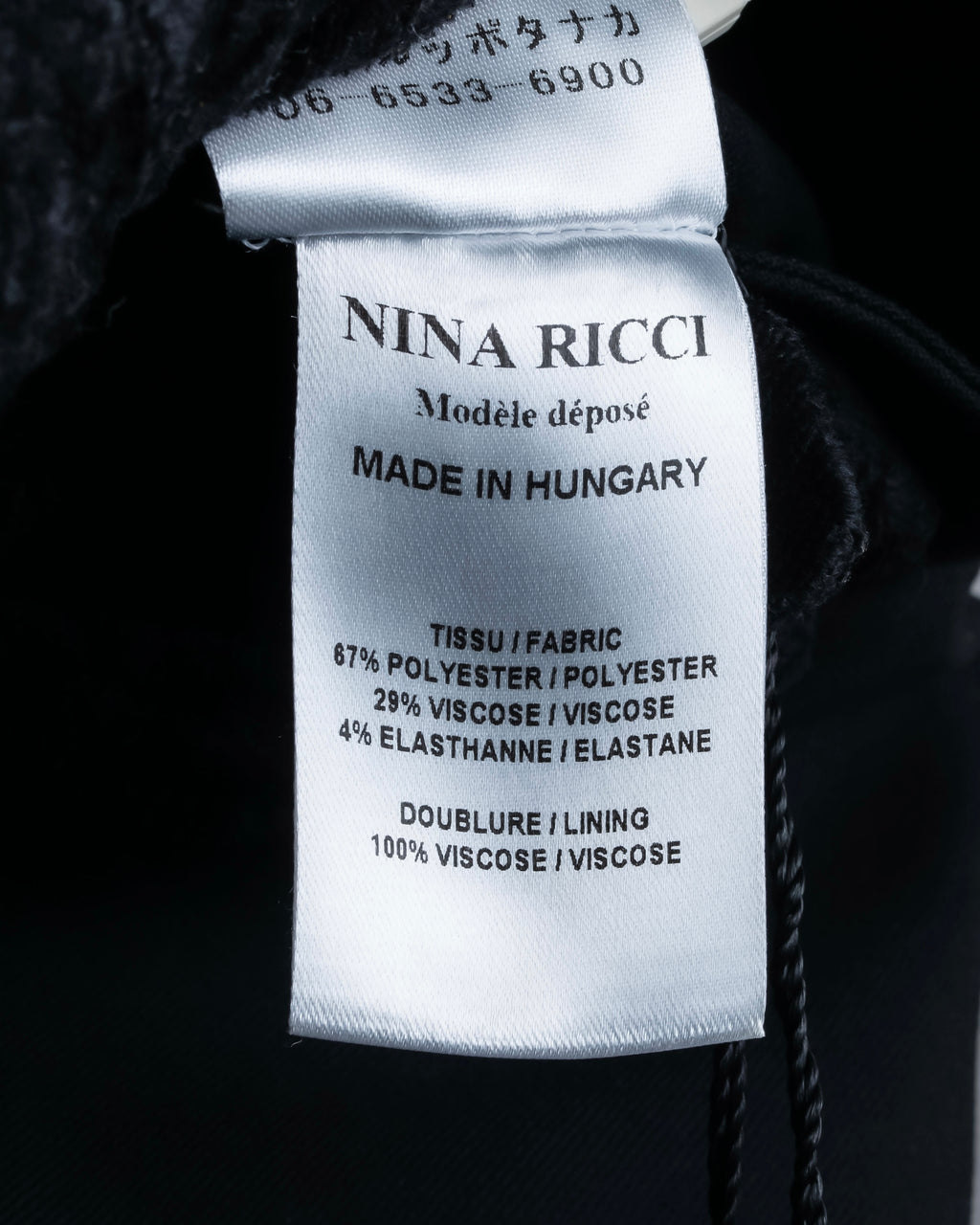 "NINA RICCI" Side button detail cropped length skirt