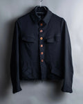 "COMME des GARCONS
COMME des GARCONS" 6 button detail raw edge jacket