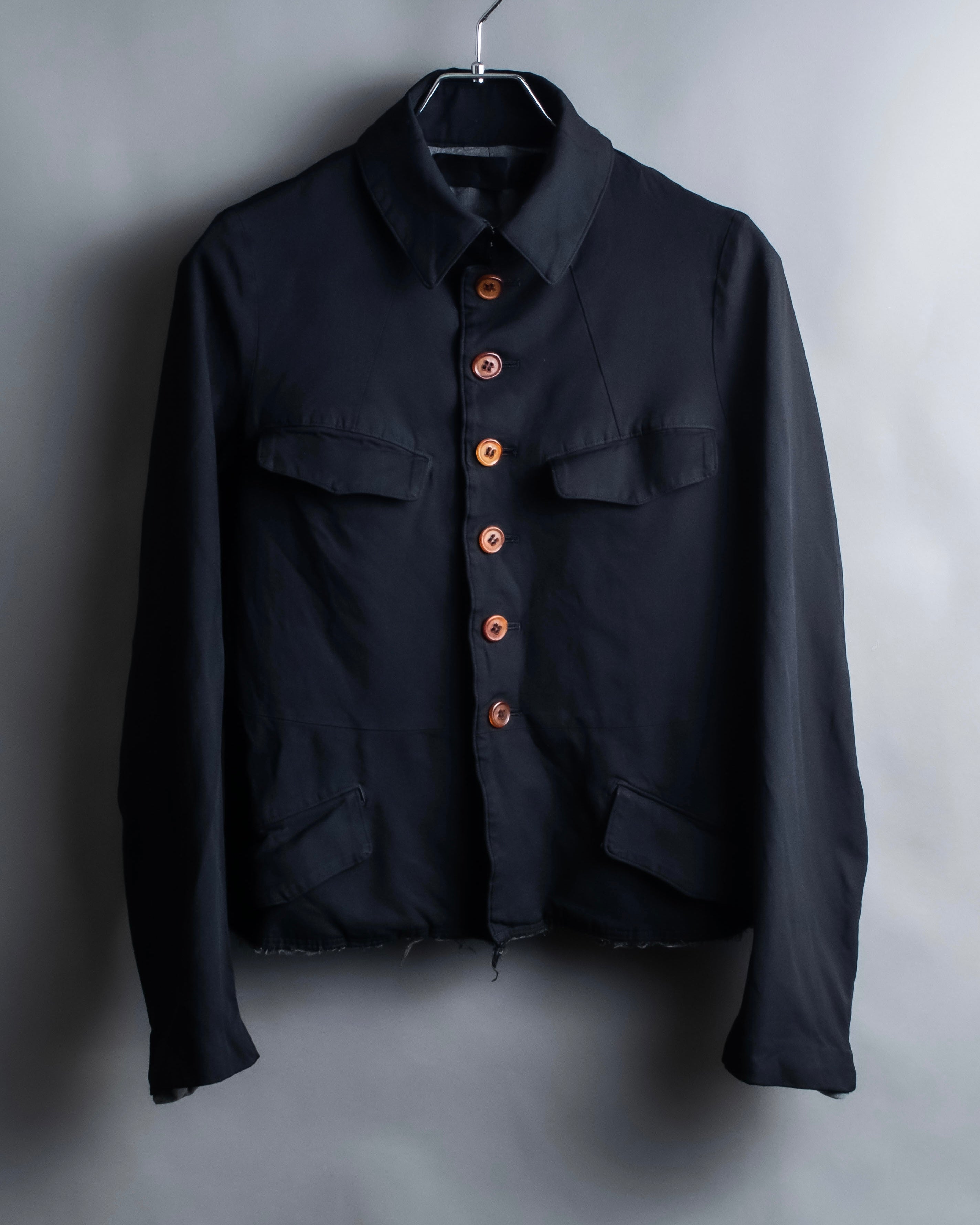 "COMME des GARCONS
COMME des GARCONS" 6 button detail raw edge jacket