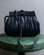"VALENTINO" Gathered design rounded silhouette shoulder bag