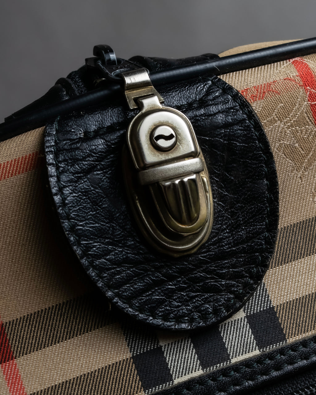 "BURBERRYS" Nova check canvas boston bag