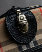 "BURBERRYS" Nova check canvas boston bag