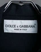 "DOLCE &amp; GABBANA" Waist shape wool soutien collar jacket