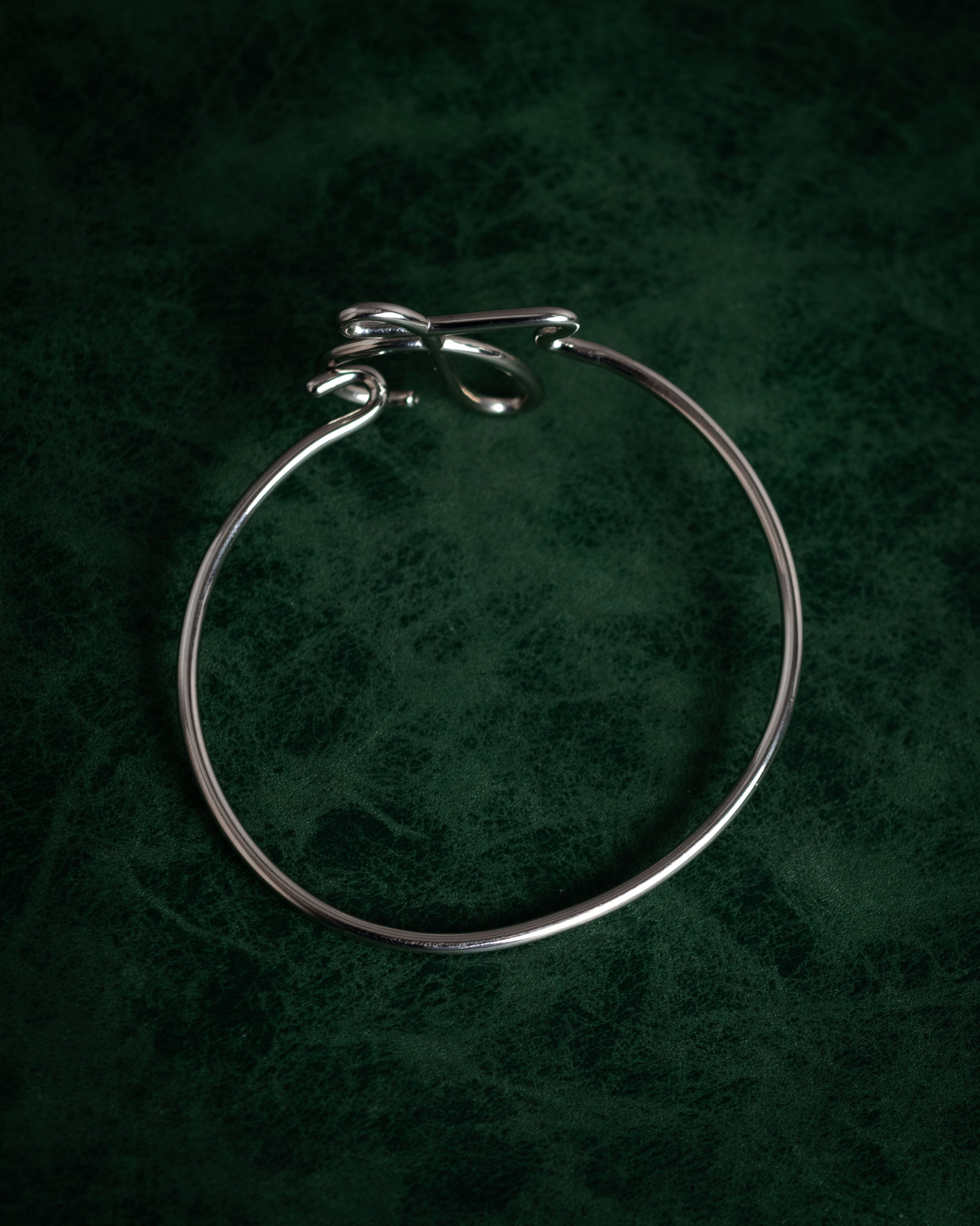 “LOEWE” 2000-2010 Script logo open cuff bracelet