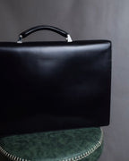 "LOEWE" Logo engraved leather briefcase bag