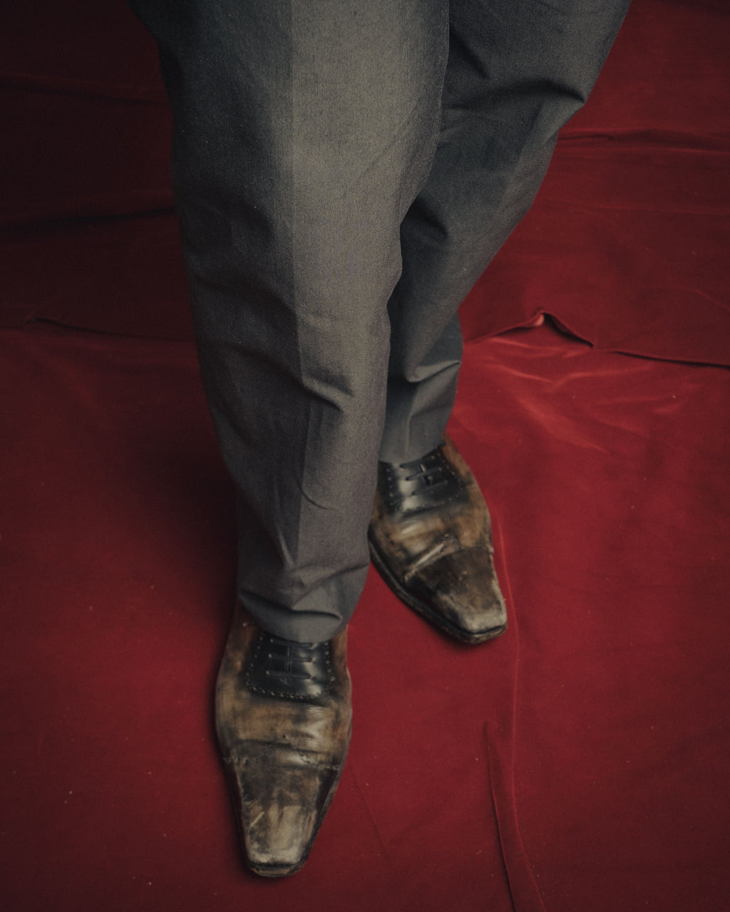 -SPECIAL- “HERMÈS” 1998-00’s Leather trimmed tailored trousers