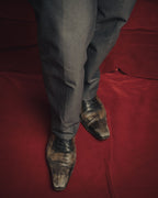 -SPECIAL- “HERMÈS” 1998-00’s Leather trimmed tailored trousers