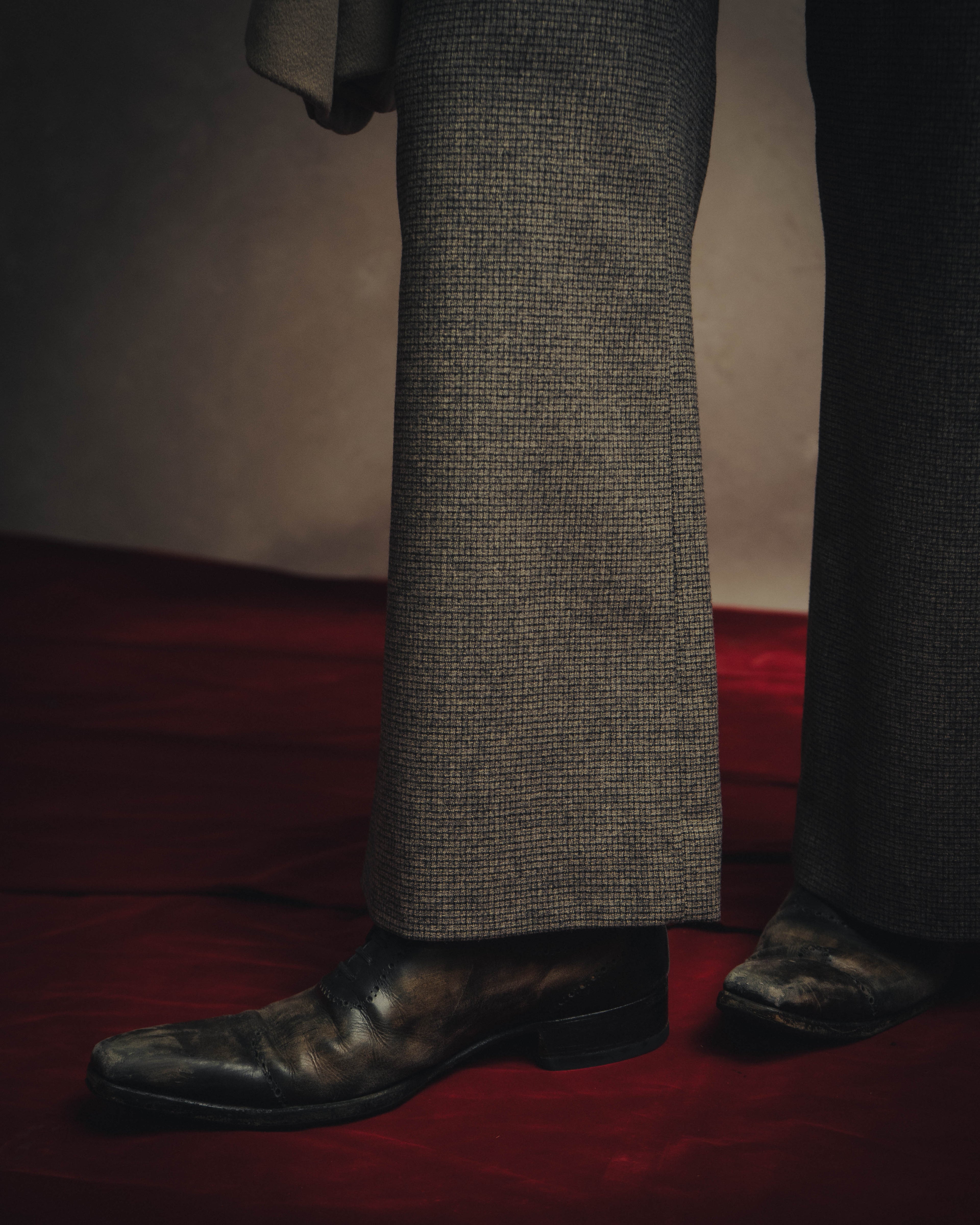 -SPECIAL- “CHANEL” 05AWmicro houndstooth tweed wide trousers