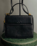 “Valentino Garavani” 90’s-00’s Structured V logo leather handbag