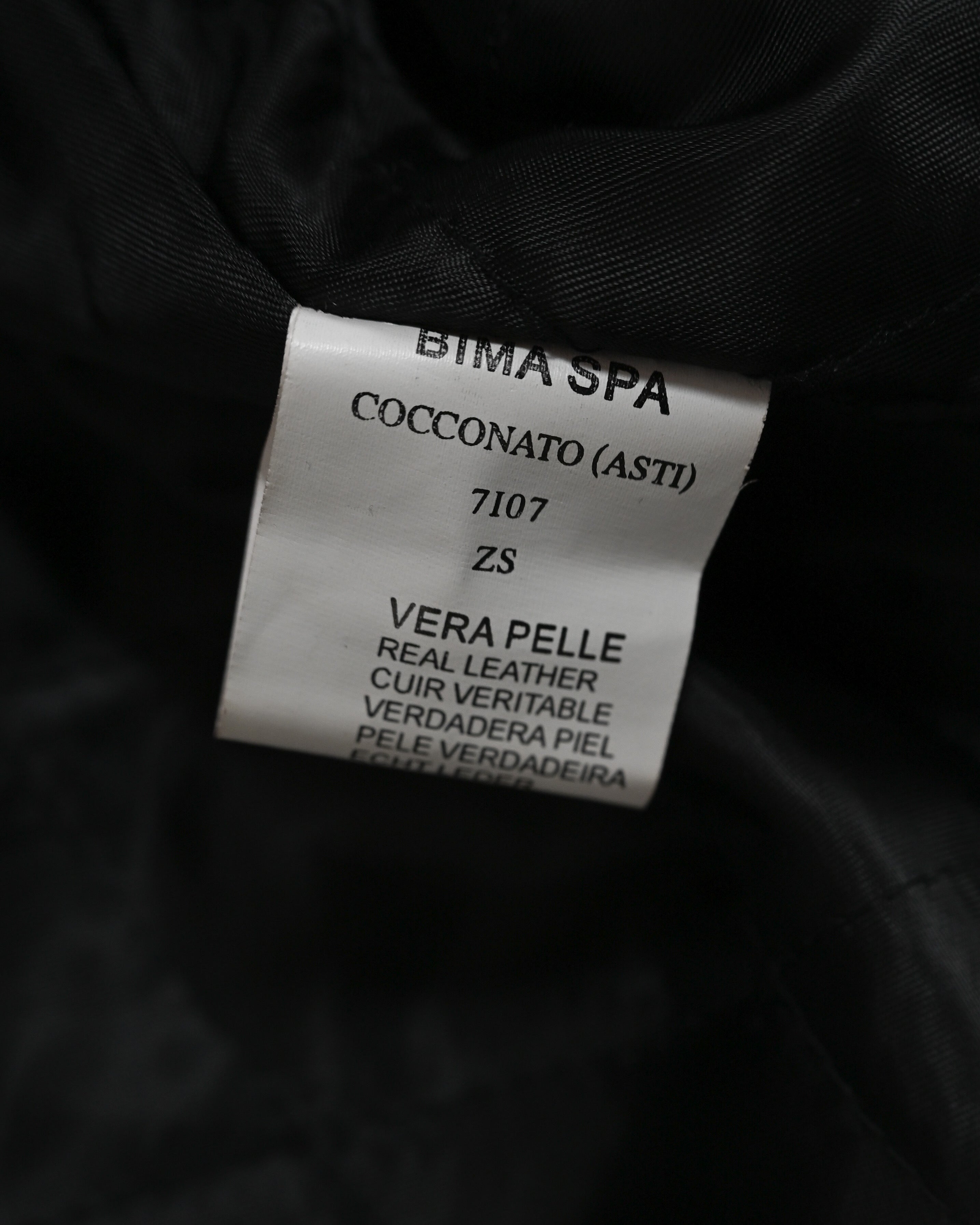 VINTAGE / Architectural Leather Jacket Dark Brown