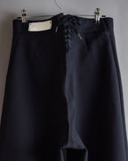 "US navy inspired lace back wide sailor pants"