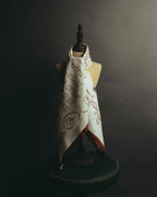 "Hermès" 90's Calligraphy print silk scarf