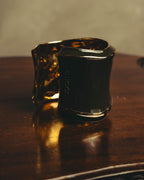 –SPECIAL– “GUCCI” 80’s-90’s Sculptural green enamel-effect wide cuff bangle