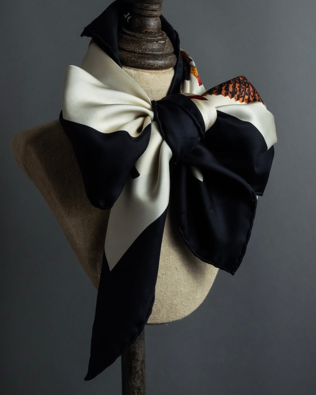 "Christian Dior" Parisian accessory motif silk scarf