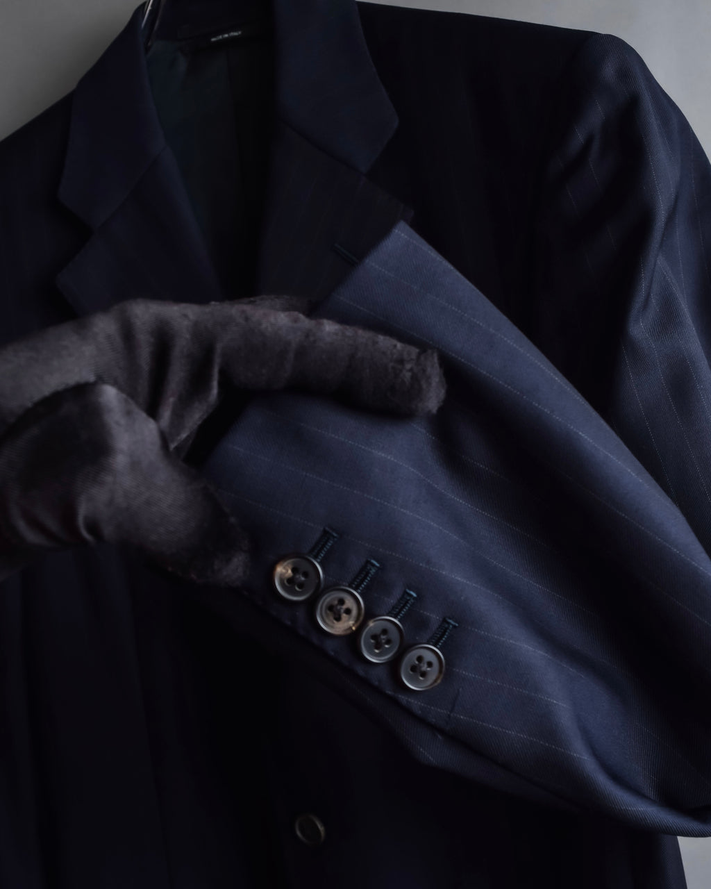 "HERMES" Pinstripe relaxed tailored jacket