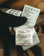 –SPECIAL– “Maison Martin Margiela” 2012AW Leather trench coat with Line 4 printed lining