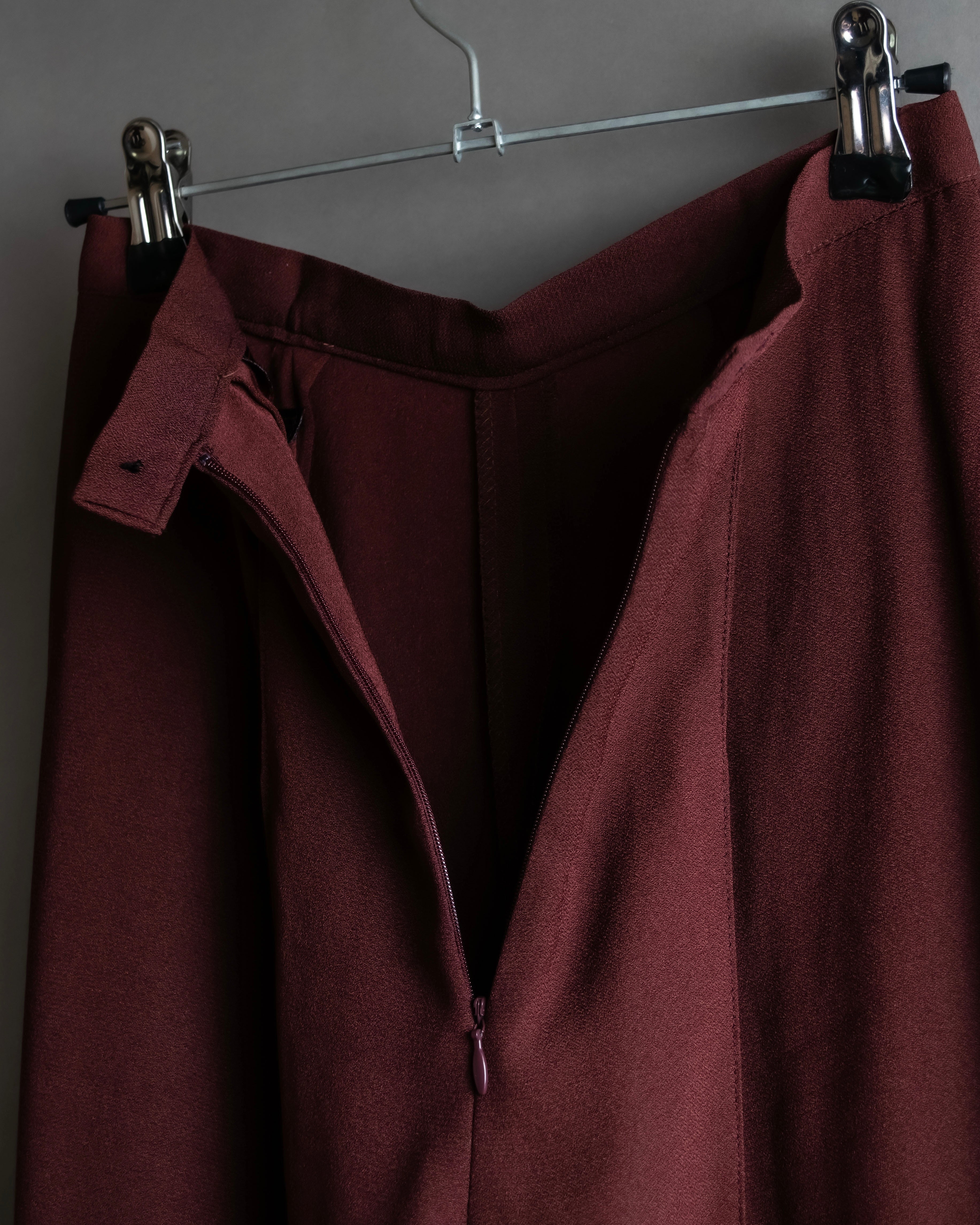"JEAN PAUL GAULTIER" Beautiful drape burgundy wide slacks