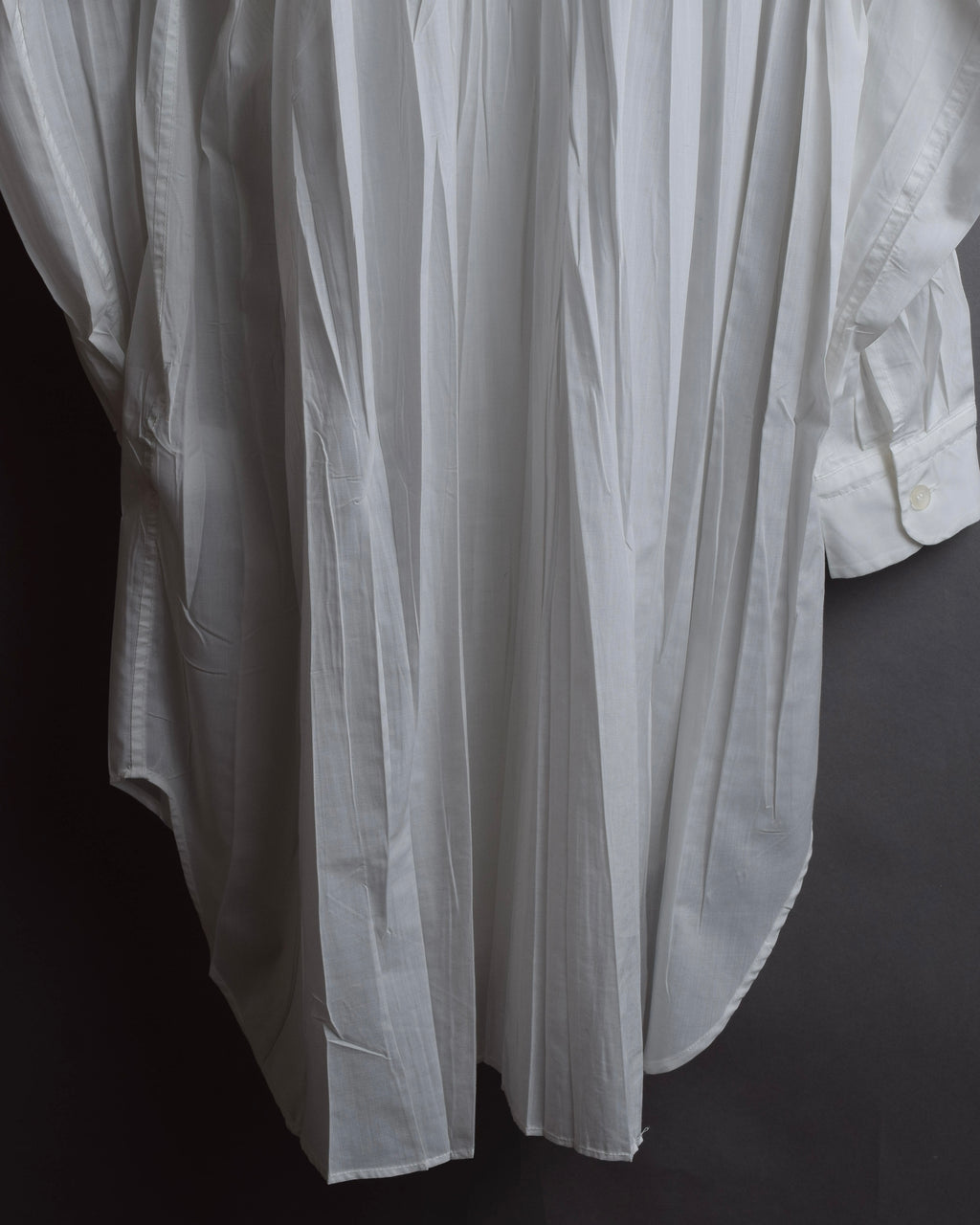 "ISSEY MIYAKE" Pleated design polyester long shirt