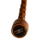 BOTTEGA VENETA/ Intrecciato Leather Belt Brown