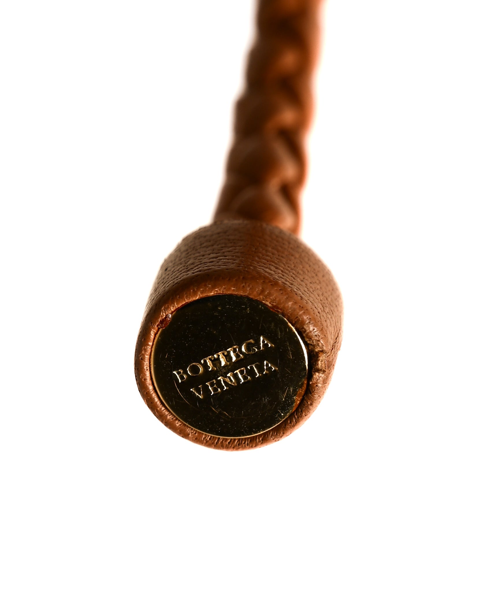 BOTTEGA VENETA/ Intrecciato Leather Belt Brown