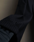 -SPECIAL- “Hermès” 80’s-90’s Super 120’s wool pinstripe double breasted setup
