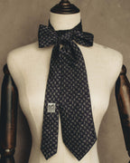 "Hermès" 80's-90's Classic jacquard silk necktie