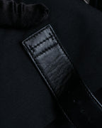 "LOUIS VUITTON" Leather tape cross knit detail vest
