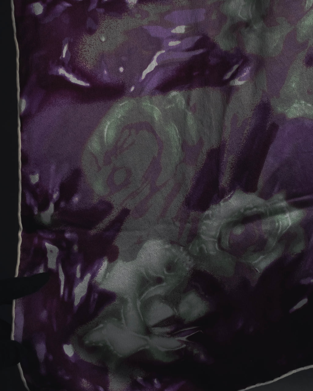 "Christian Dior" Abstract floral marbled print scarf