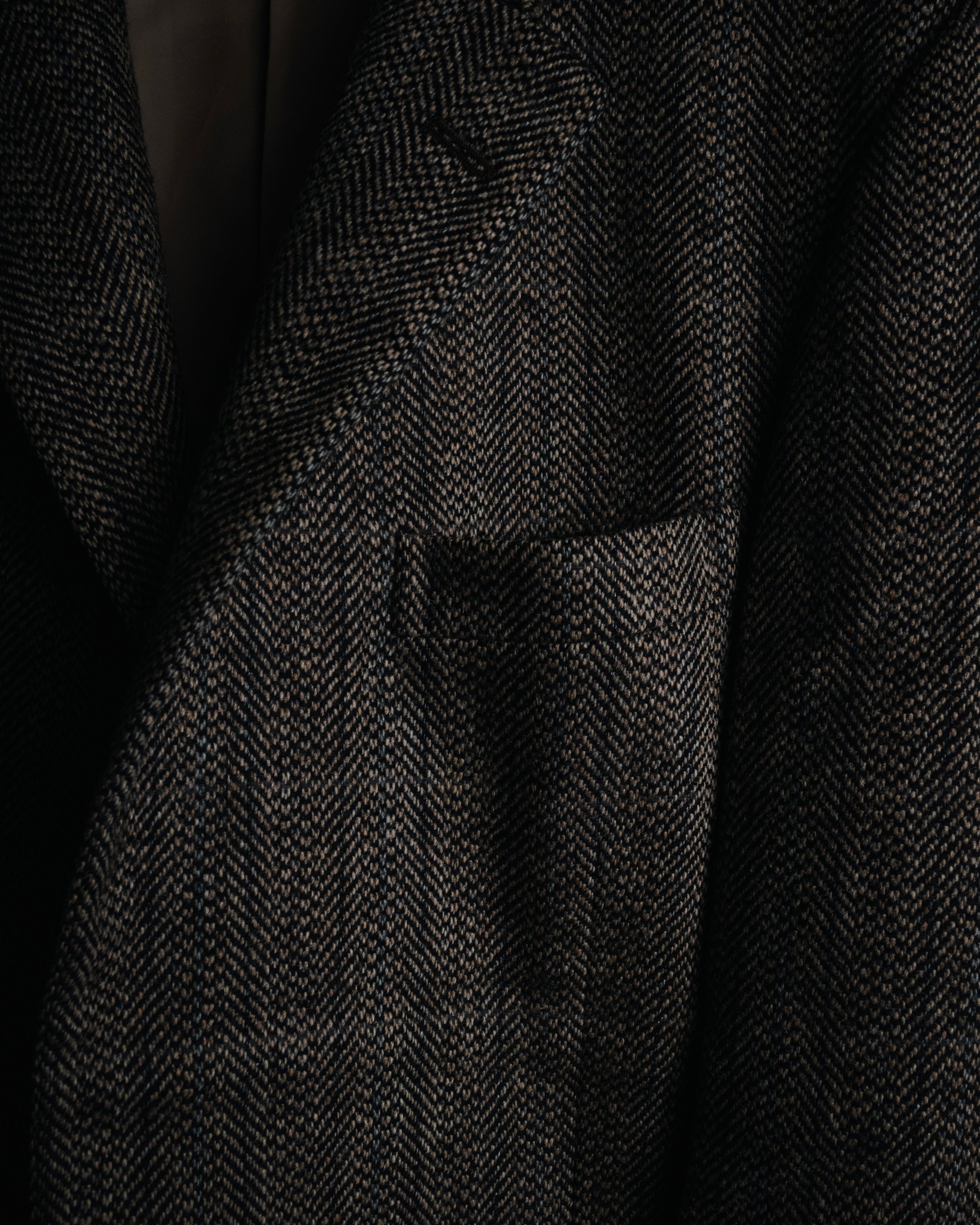 "Burberrys" 90’s Herringbone tweed wool suit set