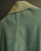 -SPECIAL- "Ralph Lauren" 00's Hickory stripe cotton double-breasted marine jacket