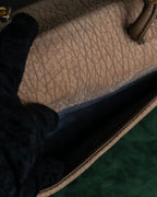 "LUCE SAINT-CLAR" Special textured leather one-handle bag