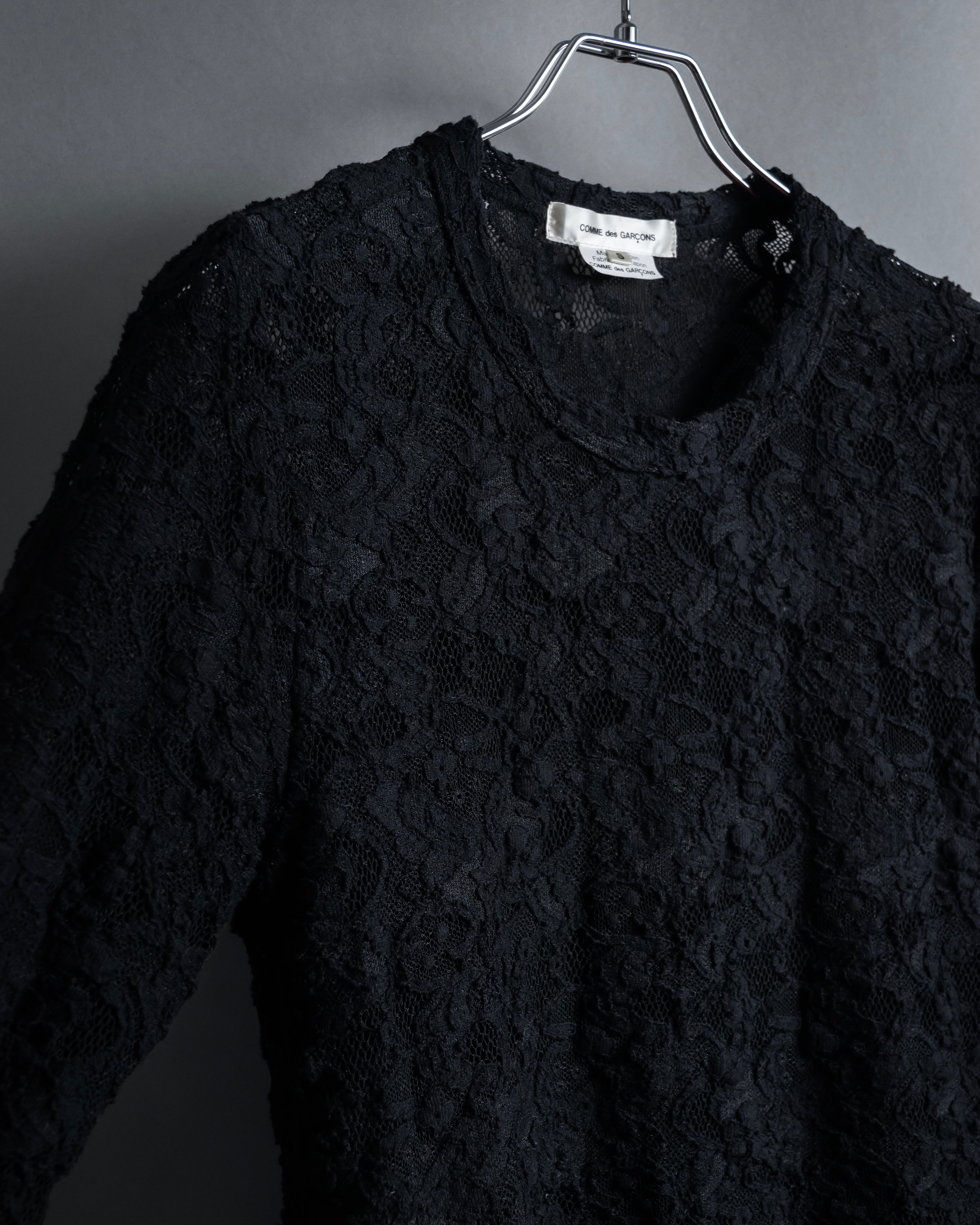 "COMME des GARCONS" 20SS Floral motif lace pullover