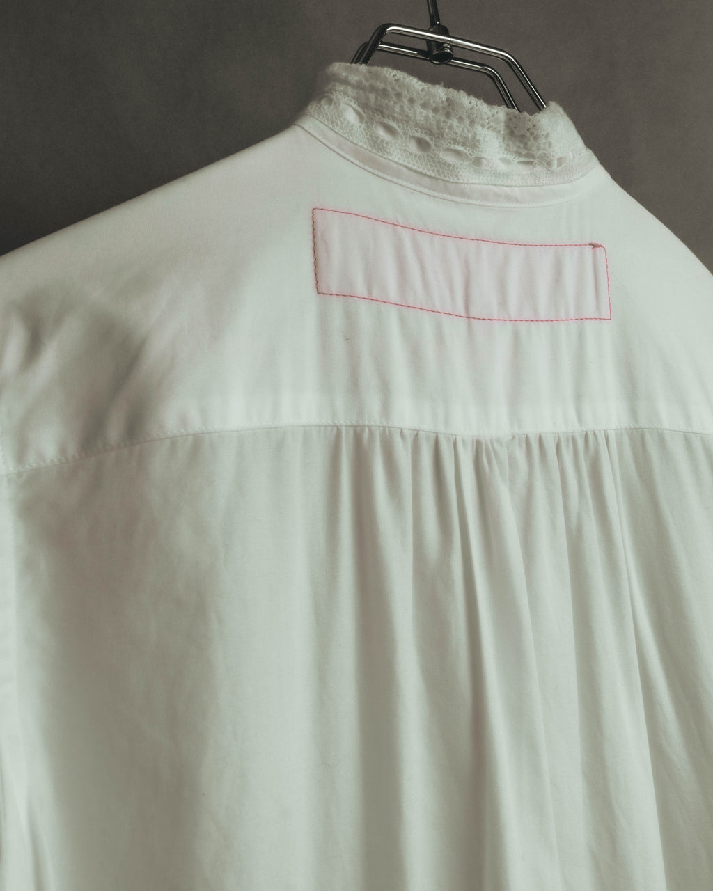 -SPECIAL- “JUNYA WATANABE COMME des GARÇONS MAN PINK”2005AW Victorian lace pleated asymmetric long shirt