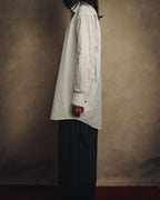 -SPECIAL- “HERMES” 80’s tonal jacquard pinstripe French cuff shirt