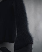 "I WISH" Angora-blend fuzzy turtleneck knit