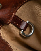 "Ralph Lauren" Blackwatch check canvas leather combination bag