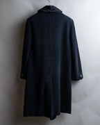 "Max Mara"
 Swakara fer collar oversized wrap style chester coat
