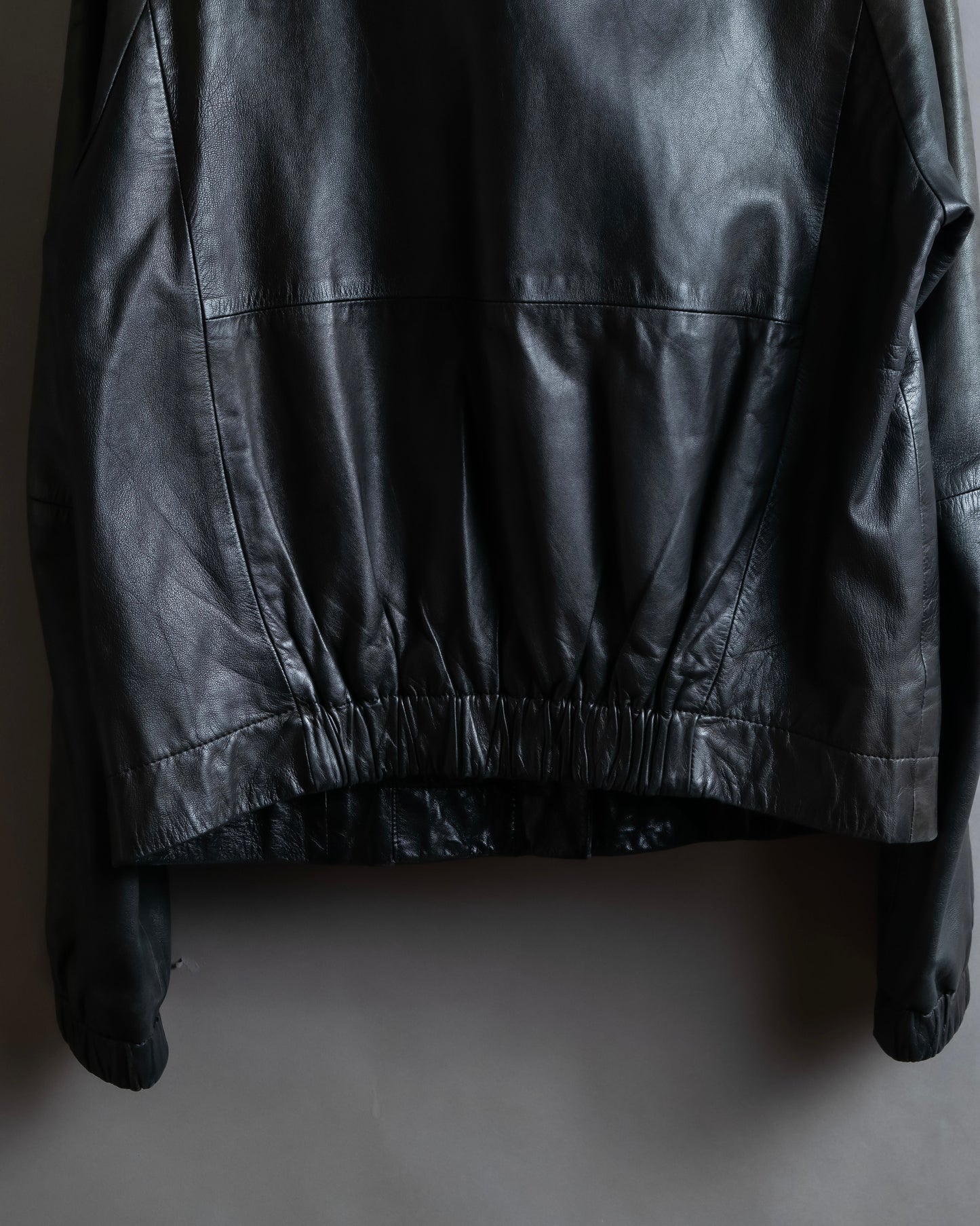 "PAUL SMITH" 100% sheep skin no collar leather jacket