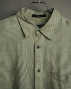 -MOOD Vintage Collections-
90’s Houndstooth linen relaxed shirt