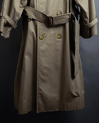 "BURBERRYS" Traditional detail double-breasted stand color trench coat