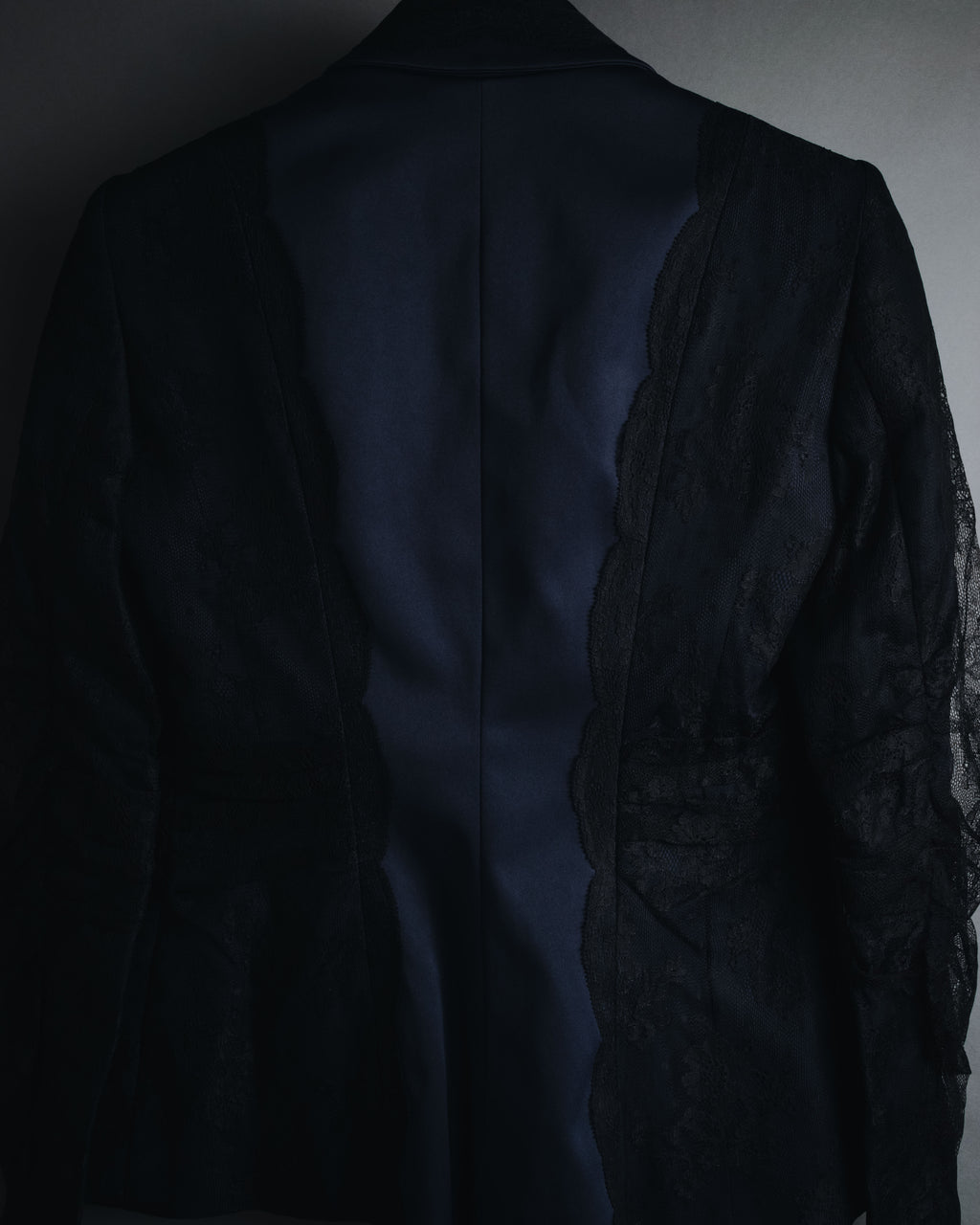 "ARMANI COLLEZIONI" Sheer lace layered tailored jacket